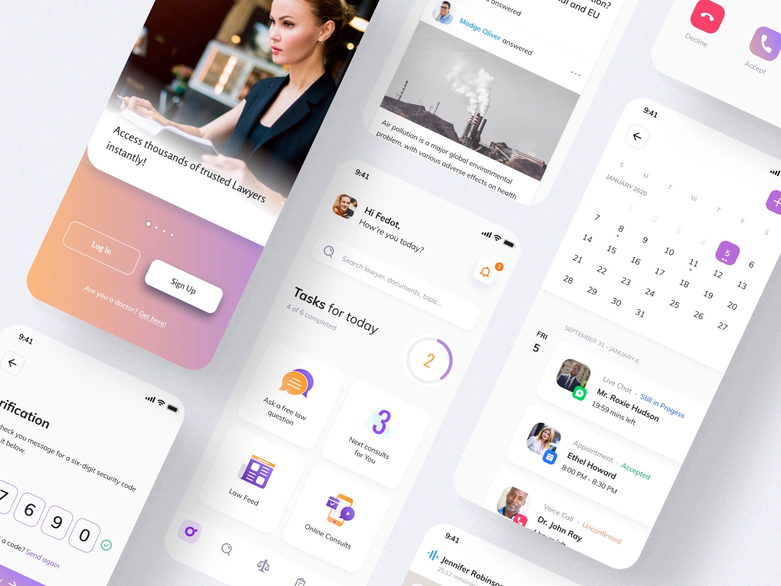 Lawyers consultation app by Igor Fedotov on Dribbble