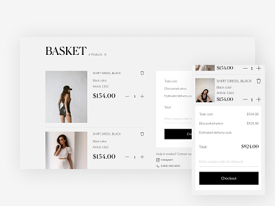 Clothing store for the BULVIIN brand design ui ux web