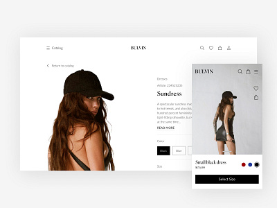 Clothing store for the BULVIIN brand shop store ui ux web web design website