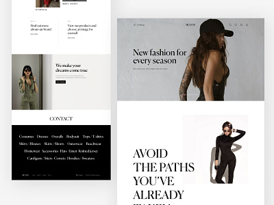 Clothing store for the BULVIIN brand design shop store ui ux web web design