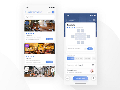 The concept of an application for split payment in a restaurant app design mobile ui ux