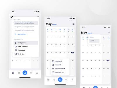 Calendar app app calendar design ui ux