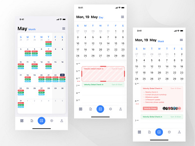 Calendar app app design ui ux