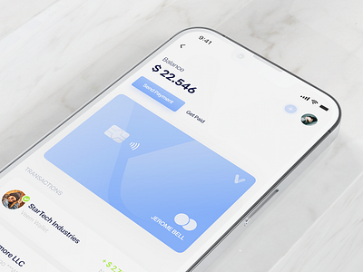 Veem Payment Mobile App 3d app bank banking c4d card cinema 4d clean concept credit card design iphone 13 metal mobile app payment redshift transactions ui ux veem