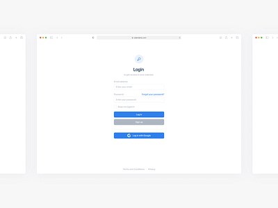 Calendarly Login calendar clean design log in login platform sign up signup ui