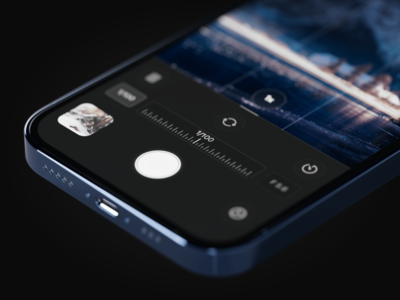 Simple Camera App 3d app camera cinema 4d clean dart theme design ios iphone mobile mobile app sf pro ui