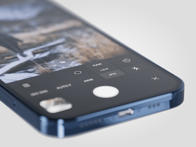 Camera Concept for iPhone 3d app cinema 4d clean design iphone ui ux