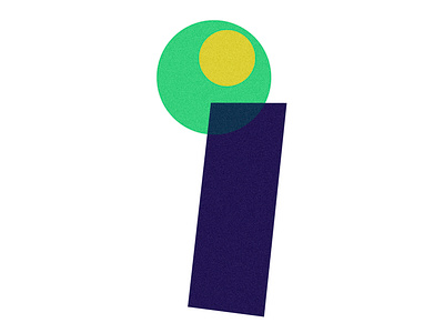 Letter I design flat icon illustration illustrator minimal vector