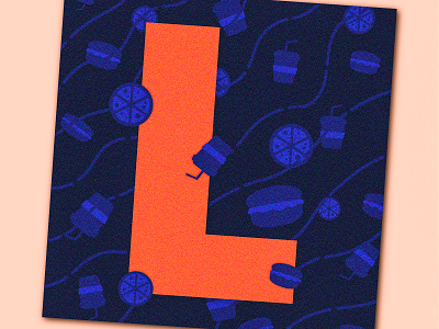 Letter L design flat illustration illustrator minimal vector