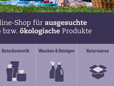 Icons for a German Online Store (natural food)