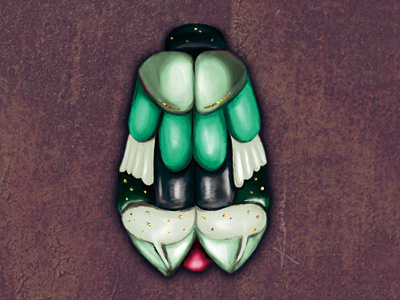Goldspot beetle bug digital art grunge illustration insect photoshop