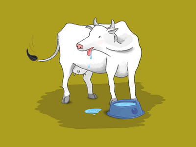 Rebranding animal character design cow digital art dog illustration