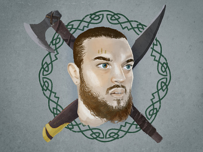 Emblem of a Viking design digital art fantasy illustration photoshop portrait