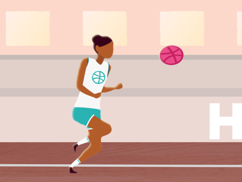 Hello Dribbble! 2d animation art character flat illustration motion rig run run cycle