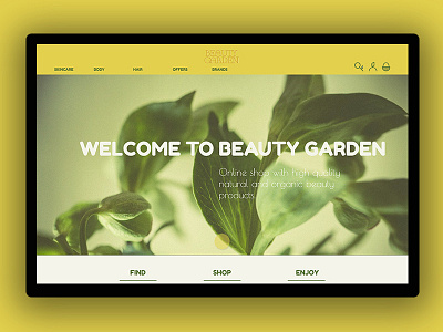 Beauty Garden beauty design greenery landing natural organic page ui ux web