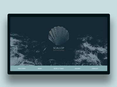 Landing page for Scallop Restaurant