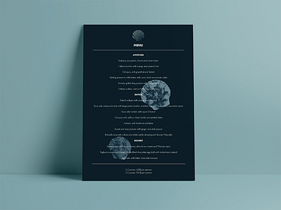 Menu Card identity logo restaurant scallop ui ux visual web weddesign