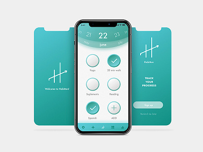 Habit tracker app app appdesign habit layout progress simple track ui usercentered userexperience userinterface ux