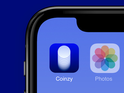 Coinzy - App Icon app appdesign design icon icon app logo navy blue simple ui userexperience userinterface ux web