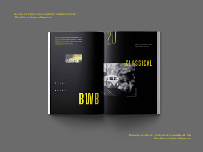 BWB Magazine Layout adobe indesign blackandwhite branding bw creative design editorial editorial layout grayscale magazine design print design