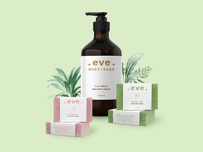 Eve Soap Packaging caramel creative agency creative design greentea minimalism natural cosmetics naturalistic packagedesign packaging packaging design soap soap packaging