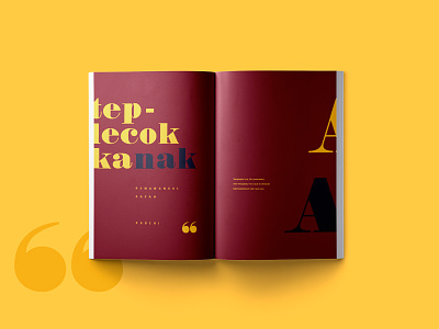 Teplecok Book Layout adobe indesign book book design book layout book layout design creative design design print design red and yellow typesetting