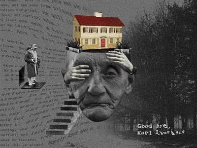 Tribute to Karl Ivanitch analog collage collage digital collageart creative design cutout dark digitalart editorial graphic design leo tolstoy leotolstoy texture