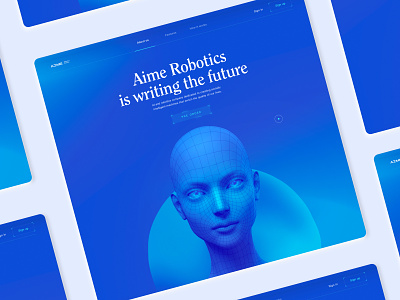 AI Robotics Concept 2020 2020 trend ai blue branding design future gradient head morhing morph organic ui ux vektor web website websites white
