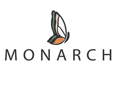 Monarch Health + Wellness Logo branding butterfly butterfly logo functional medicine illustrator logo