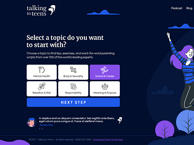 Talking to Teens Redesign Project design ui web website concept website design