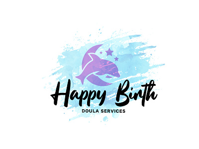 Happy Birth Doula Logo birth doula identity logo logo design mark