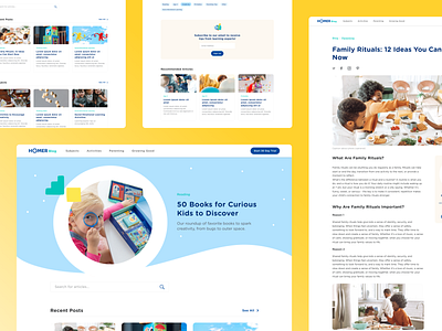 HOMER Blog Template Design blog figma homepage productdesign ui ux webdesign website