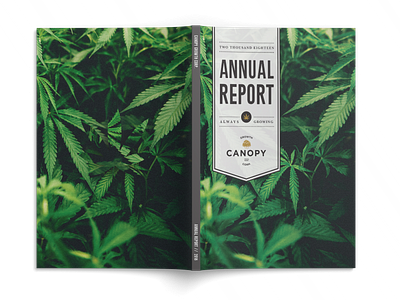 Canopy Growth Annual Report Cover annual annual report branding cannabis cannabisbranding design editorial editorial design