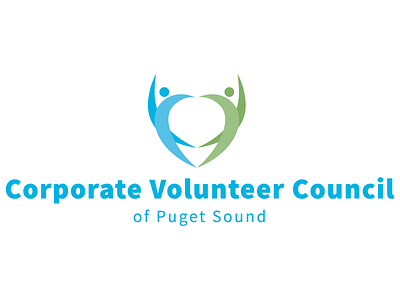 Corporate Volunteer Council of Puget Sound Logo graphic design logo puget sound