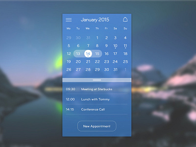 Calendar App Design Concept app calendar ui ux