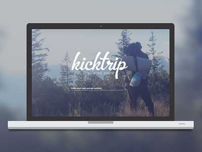 Kicktrip — Coming Soon adventure android app coming soon ios iphone kicktrip landingpage travel website