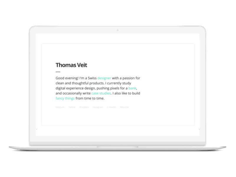 thomasveit.com | Redesign