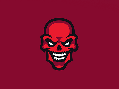 Skull Mascot Logo branding design e sports illustration logo mascot mascot logo red skull skull logo skull mascot logo