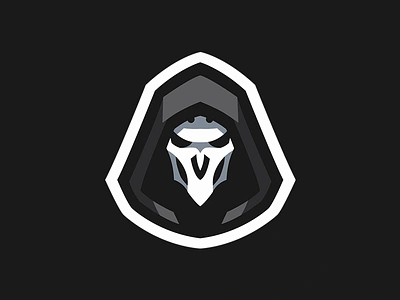 Overwatch Reaper Mascot Logo black branding design e sports illustration logo mascot mascot logo overwatch overwatch reaper mascot logo reaper reaper mascot reaper mascot logo white