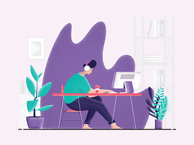 Illustration 02 - Stay home and work