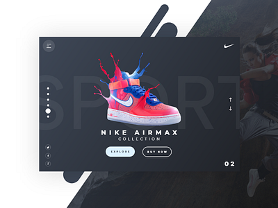 Nike Sneakers. app color design ecommerce nike shoe shop sports ui ux web website