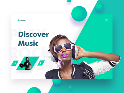 Discover Music art colors green illustration music play profile spotify ui design ux web web design