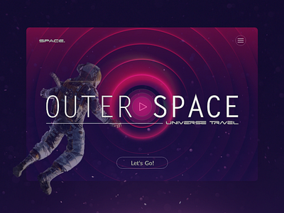 Space Travel | Landing Page galaxy illustrations landing page moon night planet space ui web web design website