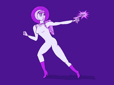 Space Gal character creation design drawing flat design graphic design hand drawn illustration space art space girl