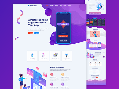 app landing page