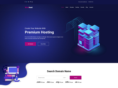 Wowhost - Hosting Business PSD Template