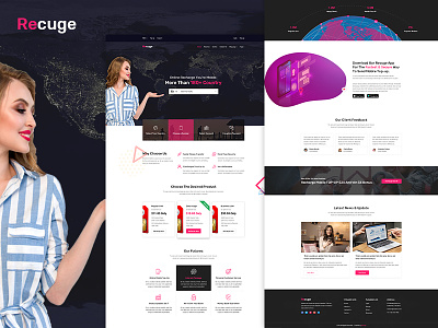 Recuge - Online Mobile Recharge PSD Template banking bill pay dth recharge mobile mobile banking mobile recharge mobile topup money transfer online bill pay online load online mobile recharge online recharge psd psd design recharge topup ux web web deisgn
