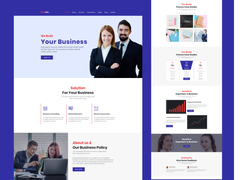 Bizever 1 web web deisgn ui ux typography startup minimal landing page agency landing page gradient digital creative corporate colorful character illustration business agency branding agency 2019 trend adobe photoshop