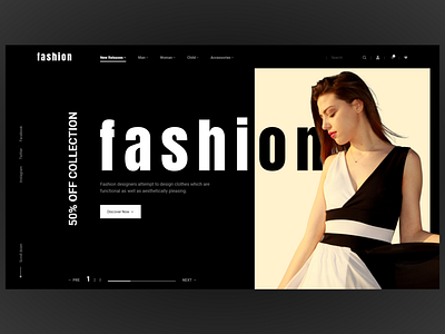 Modern & minimal fashion ecommerce website design