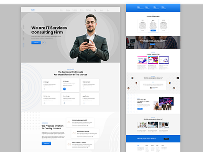 It service business consulting 2020 trendit agency agency consulting business company consulting corporate homepage landing page page project service tax trendy design ui ux web deisgn website